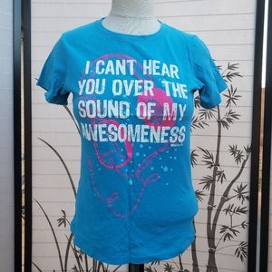 [Loungefly] Turquoise Graphic Tee I CAN'T HEAR YOU